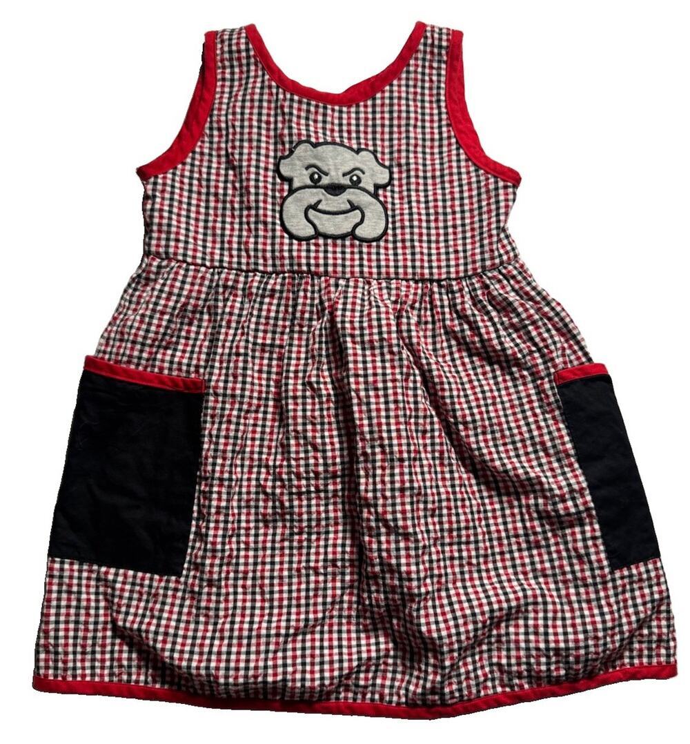 Sweet Cheeks Boutique Girls Size 3 Georgia Bulldogs UGA Gameday Dress